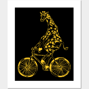 SEEMBO Giraffe Cycling Bicycle Bicycling Biking Riding Bike Posters and Art